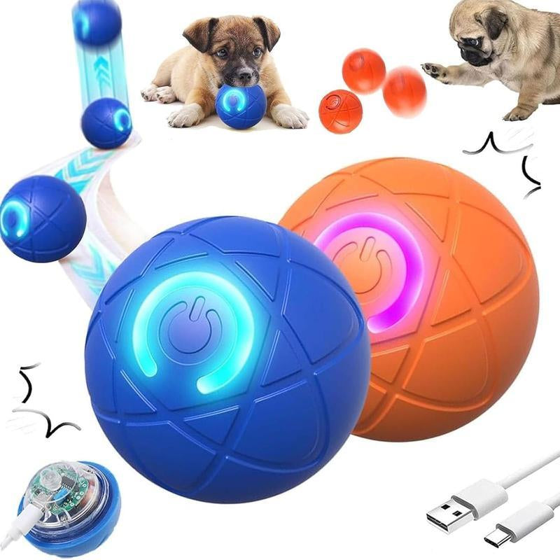 Shaky Ball Toy for Dogs, Vibrating Dog Ball, Shaky Ball Dog Toy, Automatic Moving Dog Toy Ball, Vibrating Ball for Dogs for Small, Medium, Large Dogs,Automatic Moving Dog Toy Ball For/Small/Medium/Large Dogs, USB Rechargeable