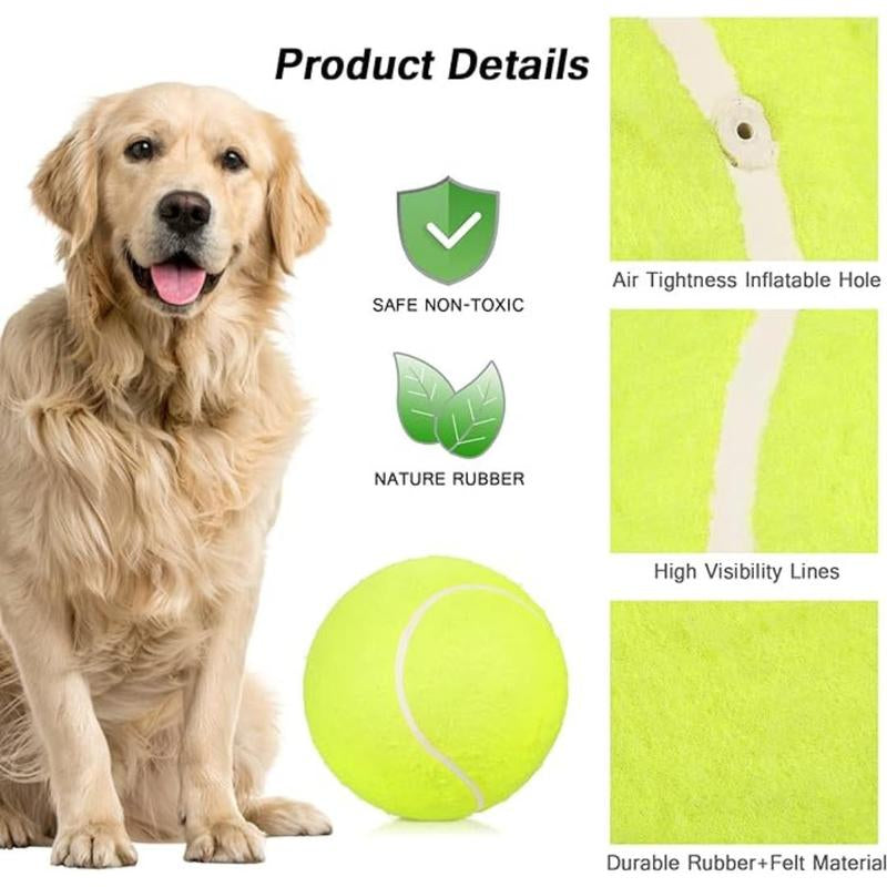 Tennis Ball Design Dog Toy, Pet Interactive Tennis Ball Toy, Pet Training Ball Toy, outside Pet Interactive Ball Toy for Dogs & Cats, Durable Chew, Outdoor Toy
