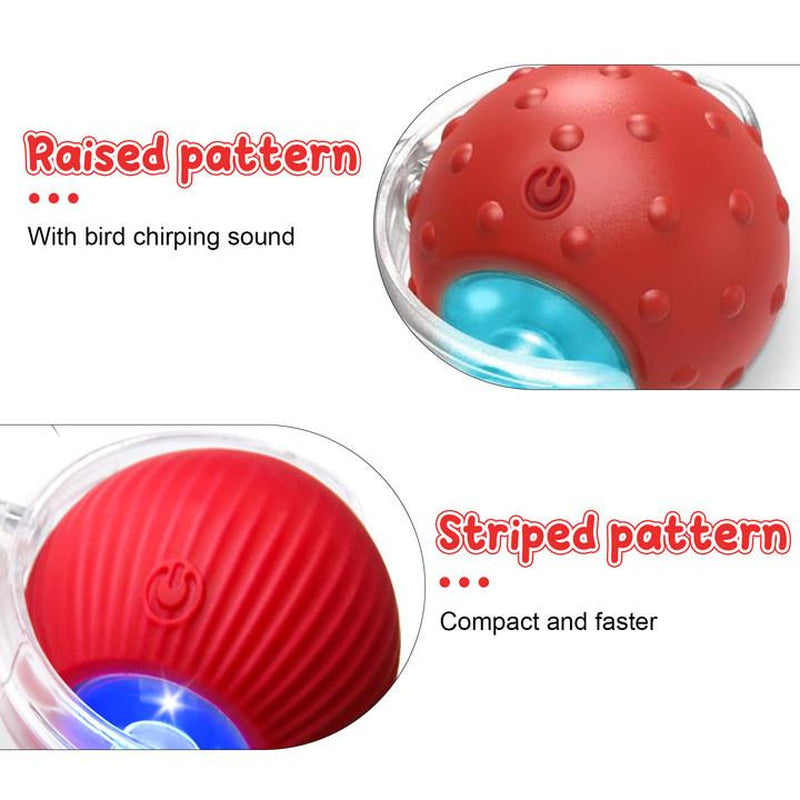 Cat & Dog Toy - Interactive USB Rechargeable Ball Toy on Rug with Bird Chirping, Anti-Depression Fun Gift for Cats & Dogs
